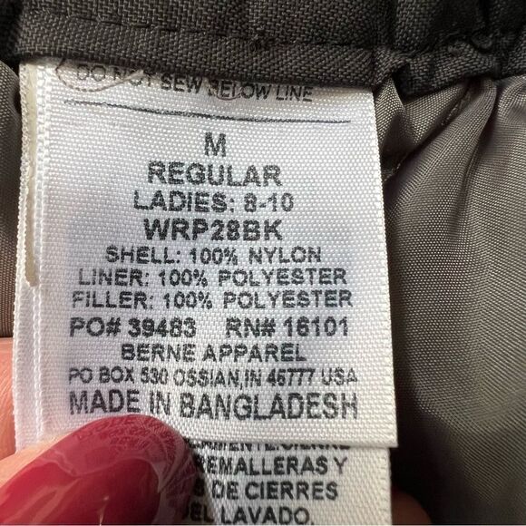 Berne Women’s Coastline Insulated Waterproof Snow Pants Black Size Medium 8-10 - Picture 4 of 12